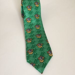 John Matthews Boutique Pre-Hispanic Rare Silk Green Tie